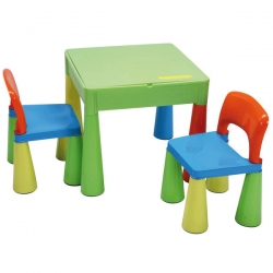 Stalas su 2 kėdutėmis Multicolor