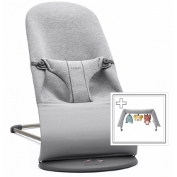 BabyBjorn Soft 3D Jersey Light Grey gultukas-kėdutė