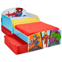 Medinė lova su stalčiais Superherojai