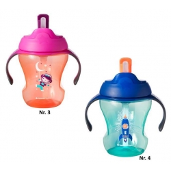 Tommee Tippee Easy Drink Straw puodelis nuo 6 mėn. (talpa - 230 ml.)