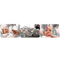 Vibro kėdute – gultukas Bunny Pink iki 18 kg.