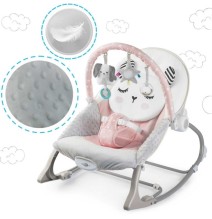 Vibro kėdute – gultukas Bunny Pink iki 18 kg.