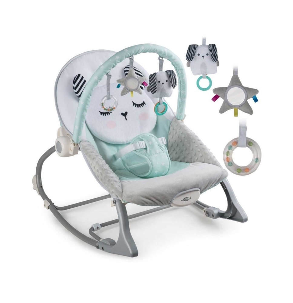 Vibro kėdute – gultukas Bunny Mint iki 18 kg.
