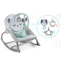 Vibro kėdute – gultukas Bunny Mint iki 18 kg.