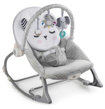 Vibro kėdute – gultukas Bunny Grey iki 18 kg.
