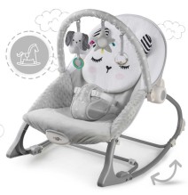 Vibro kėdute – gultukas Bunny Grey iki 18 kg.