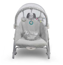 Vibro kėdute – gultukas Bunny Grey iki 18 kg.