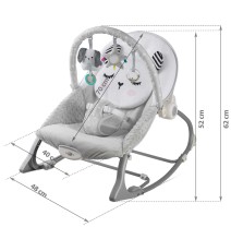 Vibro kėdute – gultukas Bunny Grey iki 18 kg.