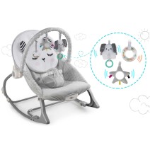 Vibro kėdute – gultukas Bunny Grey iki 18 kg.
