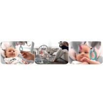 Vibro kėdute – gultukas Bunny Grey iki 18 kg.