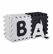 Minkštas kontrastinis kilimėlis-dėlionė Black_White