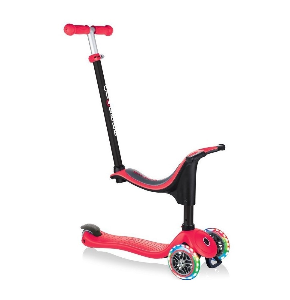 Paspirtukas Globber Go-Up Lights Red 4in1