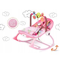 Vibro kėdute – gultukas Pink Birds iki 18 kg.