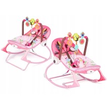 Vibro kėdute – gultukas Pink Birds iki 18 kg.