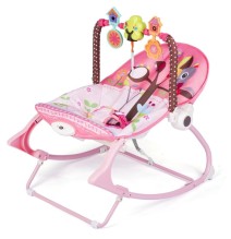 Vibro kėdute – gultukas Pink Birds iki 18 kg.