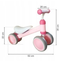 Mini dviratukas - paspirtukas First Bike Pink