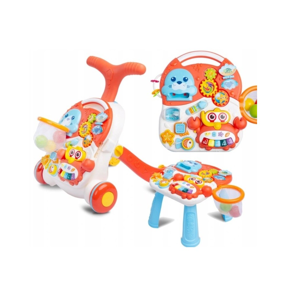 Muzikinis stumdukas - staliukas 2in1 Orange