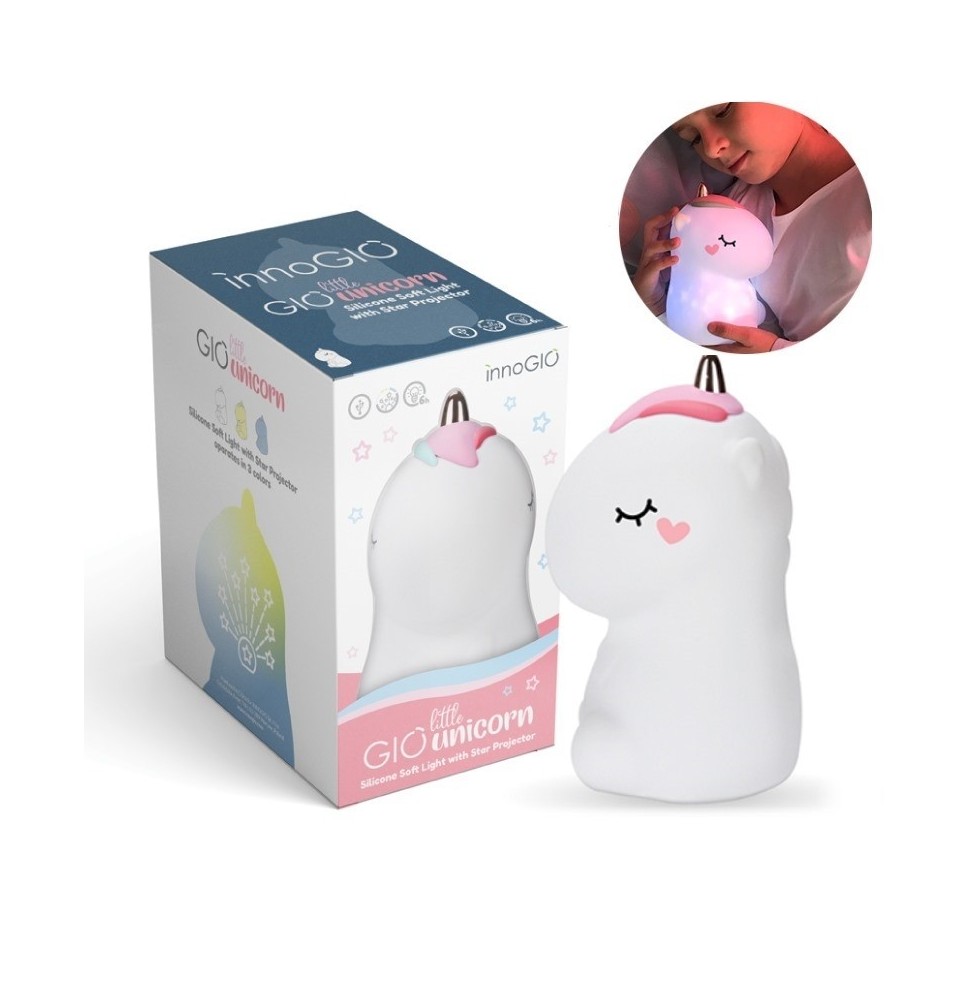 Naktinė lemputė su projektoriumi InnoGIO Unicorn