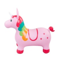 Pripučiamas guminis šokliukas Unicorn Pink