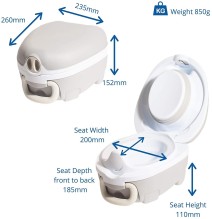 Nešiojamas naktipuodis My Carry Potty Grey