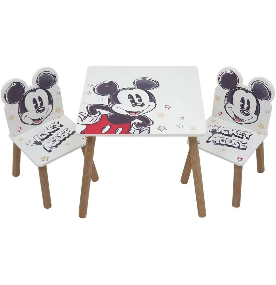 Medinis staliukas su 2 kėdutėmis Disney Mickey