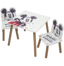 Medinis staliukas su 2 kėdutėmis Disney Mickey