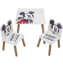 Medinis staliukas su 2 kėdutėmis Disney Mickey