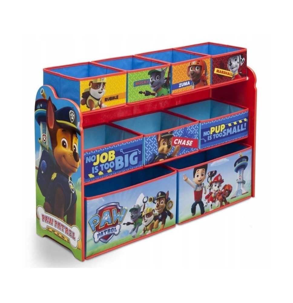 Didelę žaislų lentyna Paw Patrol su 9 daiktadėžėmis