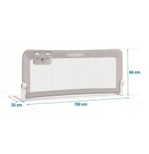 Paaukštinta lovos apsauga KidsGrey 150 cm. su kišene