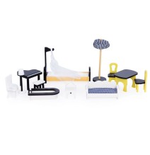 Medinis didelis lėlių namas Garden su liftu