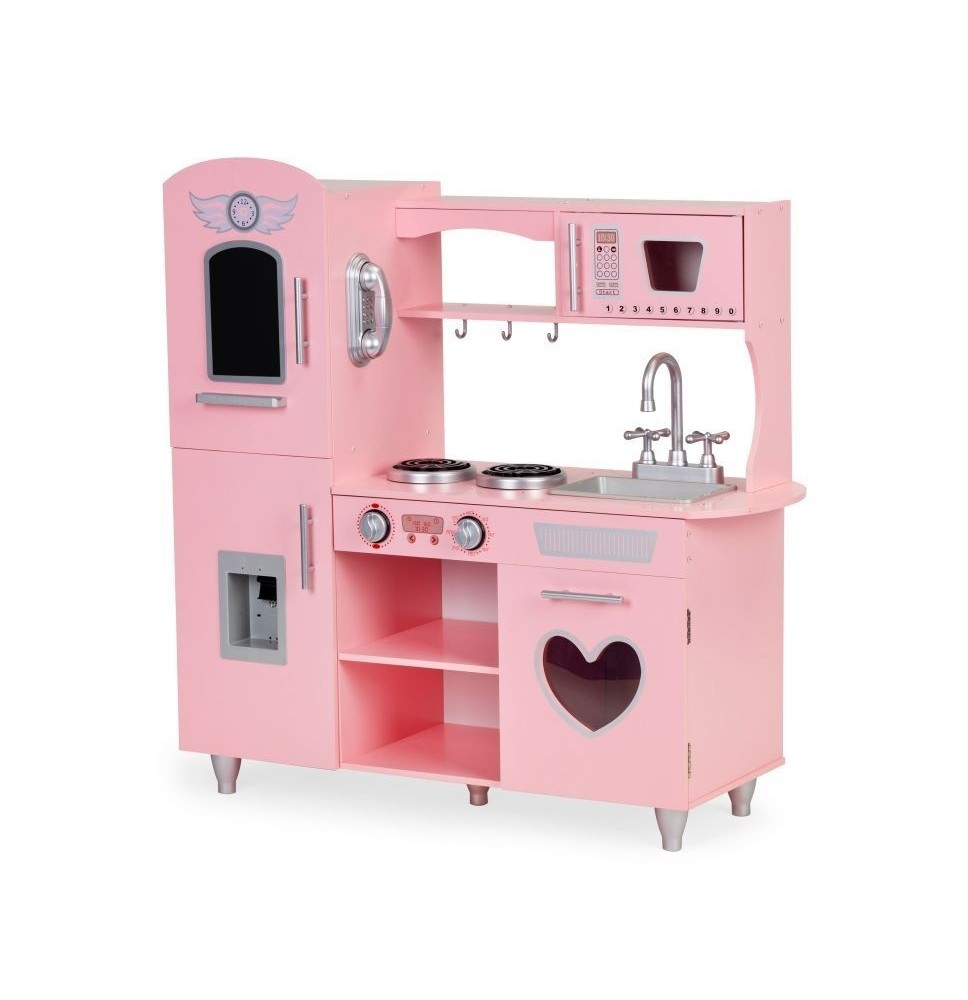 Vaikiška medinė virtuvėlė Vintage Pink