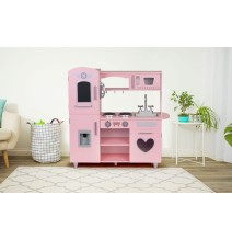 Vaikiška medinė virtuvėlė Vintage Pink