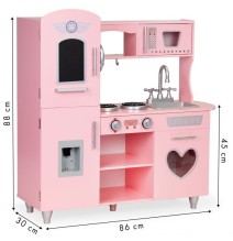 Vaikiška medinė virtuvėlė Vintage Pink