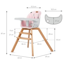 Maitinimo kėdutė Kidwell NOBIS rosa