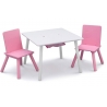 Staliukas su dviem kėdutėm White_Pink