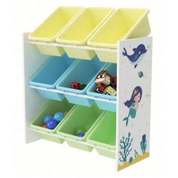 Žaislų dėžė - lentyna su 9 daiktadėžėmis Vandenynas