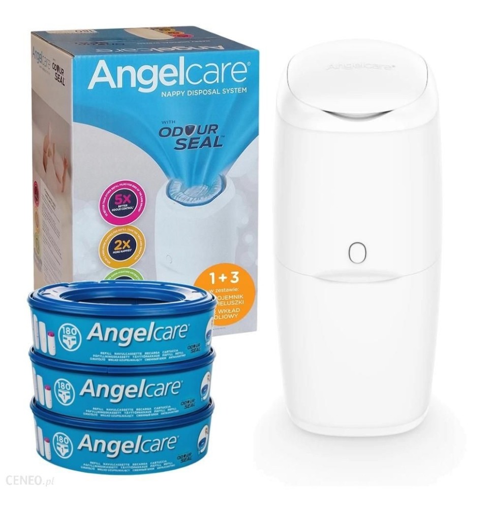 Angelcare sauskelnių konteineris Classic + 3 kasetės
