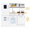 Vaikiška medinė virtuvėlė su šaldytuvu White Deluxe