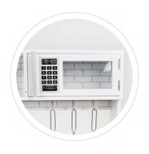 Vaikiška medinė virtuvėlė su šaldytuvu White Deluxe