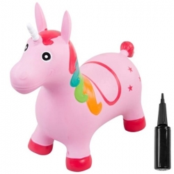 Pripučiamas guminis šokliukas Unicorn Pink