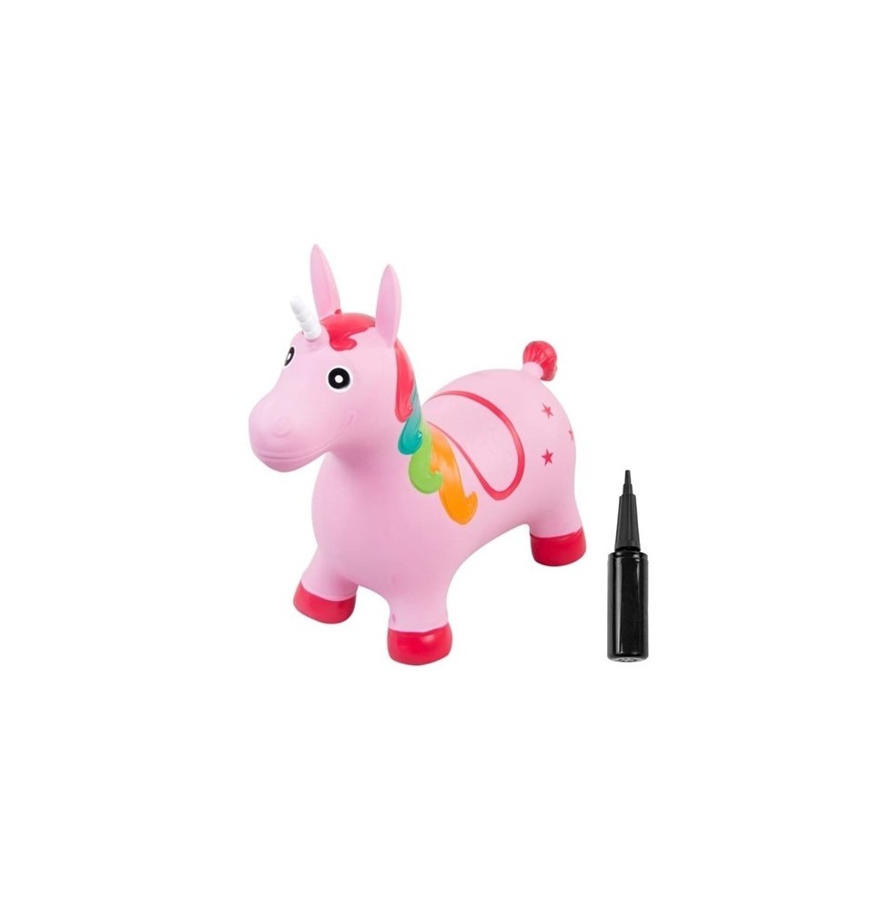 Pripučiamas guminis šokliukas Unicorn Pink