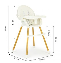 Maitinimo kėdutė reguliuojamo aukščio MultiBeige 2in1
