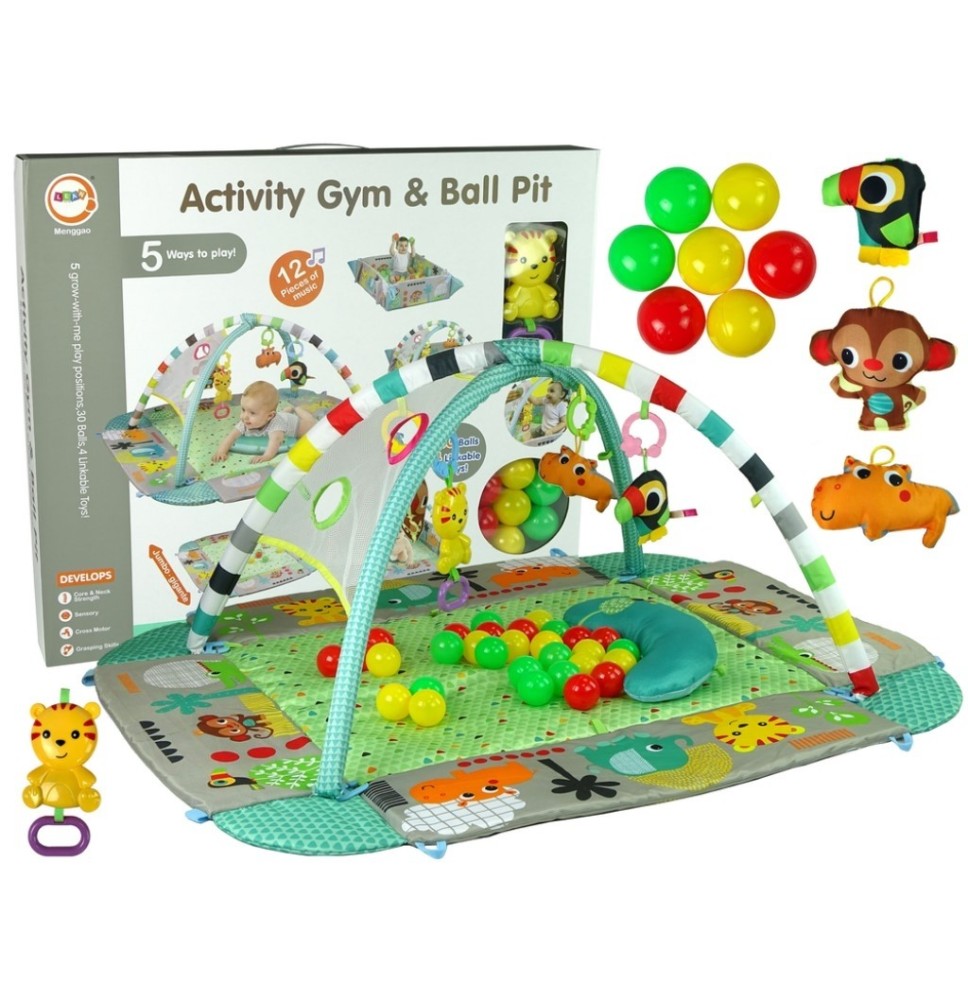 Lavinamasis kilimėlis 5in1 Activity Gym su kamuoliukais