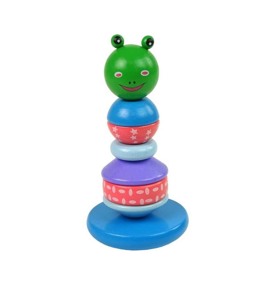 Medinė piramidė Frog