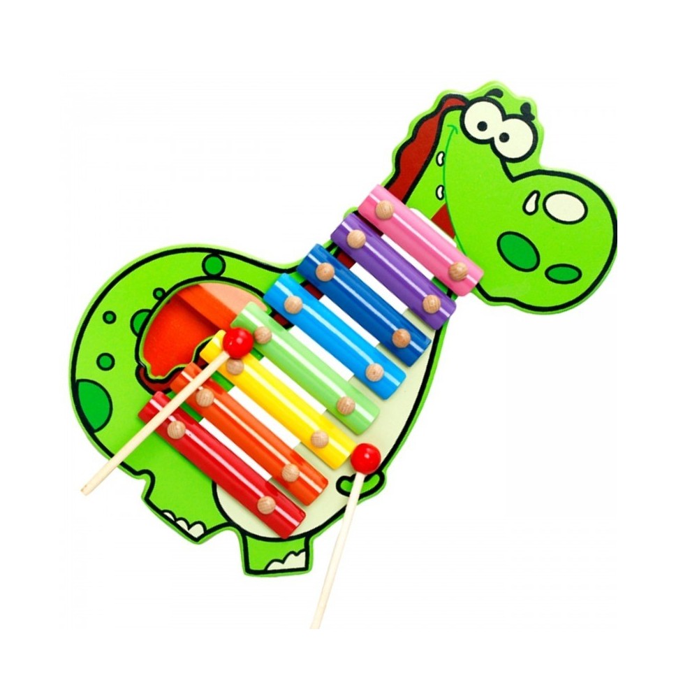 Medinis ksilofonas Dino su pagaliukais