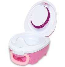Nešiojamas kelioninis naktipuodis My Carry Potty Dino Pink