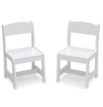 Staliukas ir kėdutės vaikams White