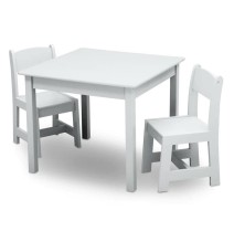 Staliukas ir kėdutės vaikams White