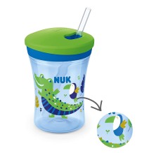 NUK gertuvė su spalvos keitimo efektu ir šiaudeliu