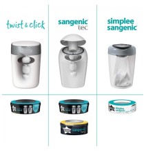 Sauskelnių kasetės Tommee Tippee Twist (6 vnt.)